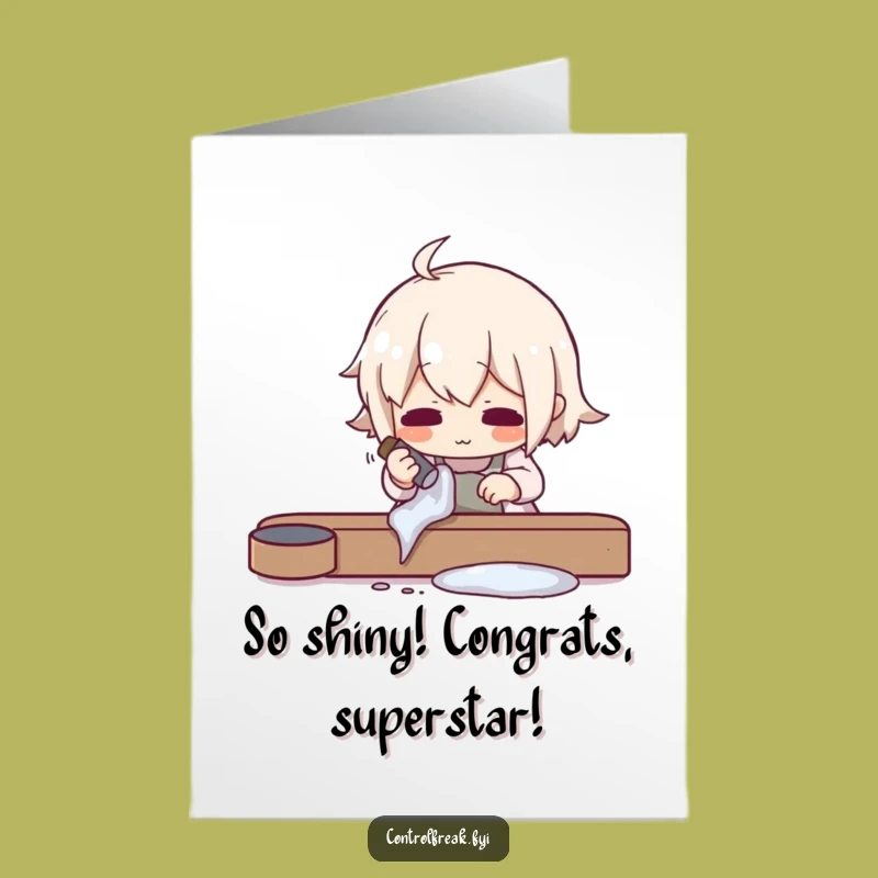 Free Printable Congrats Card: Polished Perfection Humor, Unique Downloadable Gift