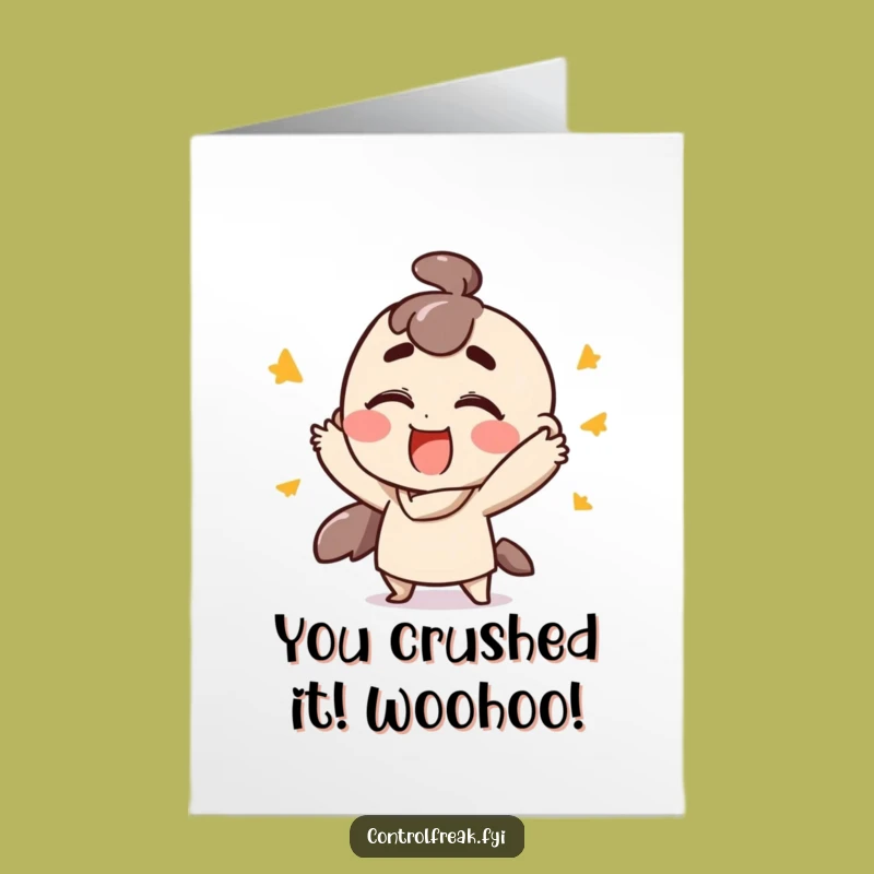Free Printable Congrats Card: Victory Gestures Humor, Unique Downloadable Gift