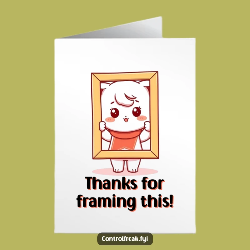 Free Printable Kawaii Balanced Thank You Card - Funny Downloadable Appreciation