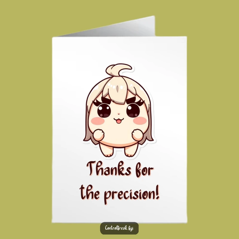 Free Printable Kawaii Precise Thank You Card - Funny Downloadable Appreciation