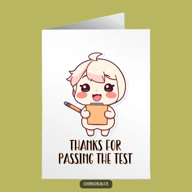 Free Printable Thank You Card: Cheerful Planner Character, Heartfelt Downloadable Art