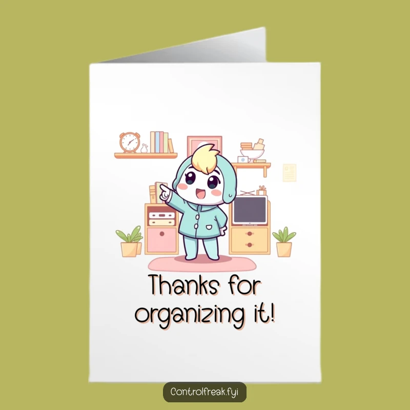 Free Printable Thank You Card: Organized Space Enthusiast Humorous DIY Gift