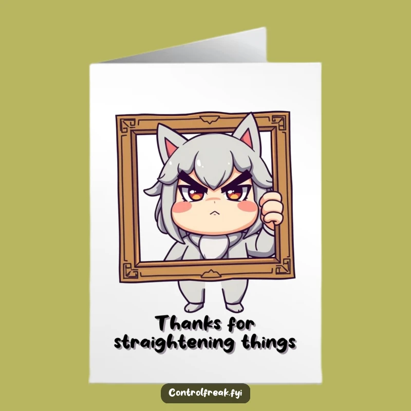 Free Printable Thank You Card: Straighten Things Out Humor, Downloadable Gratitude Gift