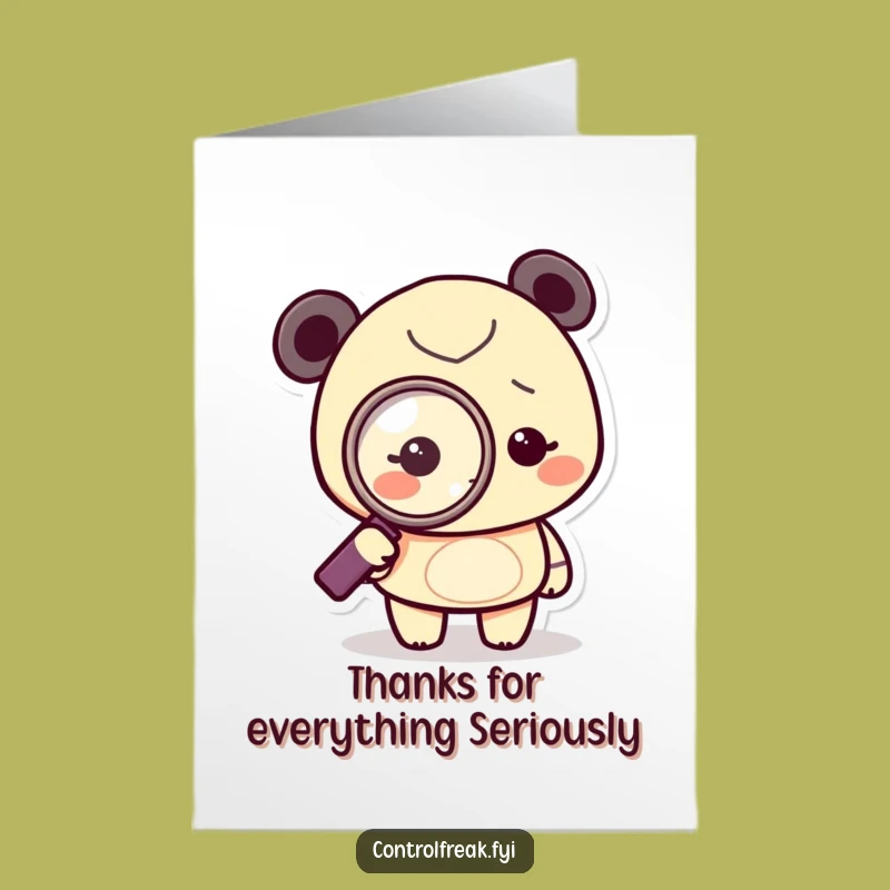 Free Printable Thank You Card: Tiny Obsessed Character, Perfect Appreciation Downloadable!