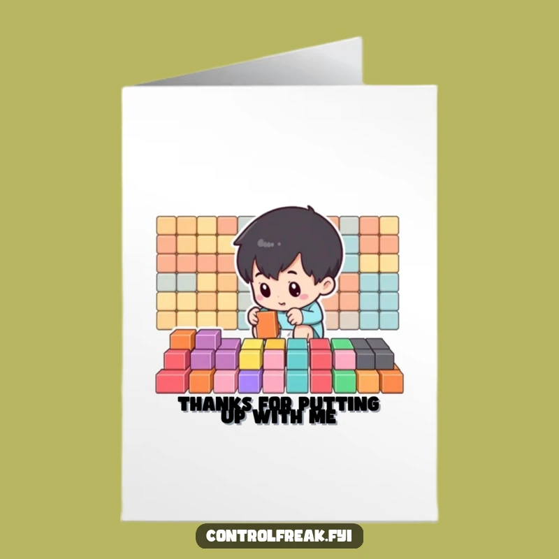 Free Printable Thank You Card: Organized Character, Orderly Gratitude, Funny Downloadable Thanks!