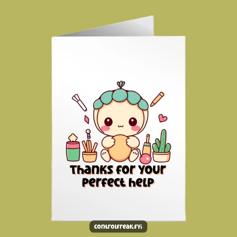 Free Printable Thank You Card: Funny Kawaii Organizer, Perfect Downloadable Gift