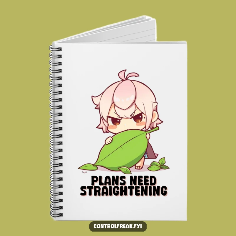 Funny Determined Leaf Straightener Notebook: Jot Down Nature's Inspirations