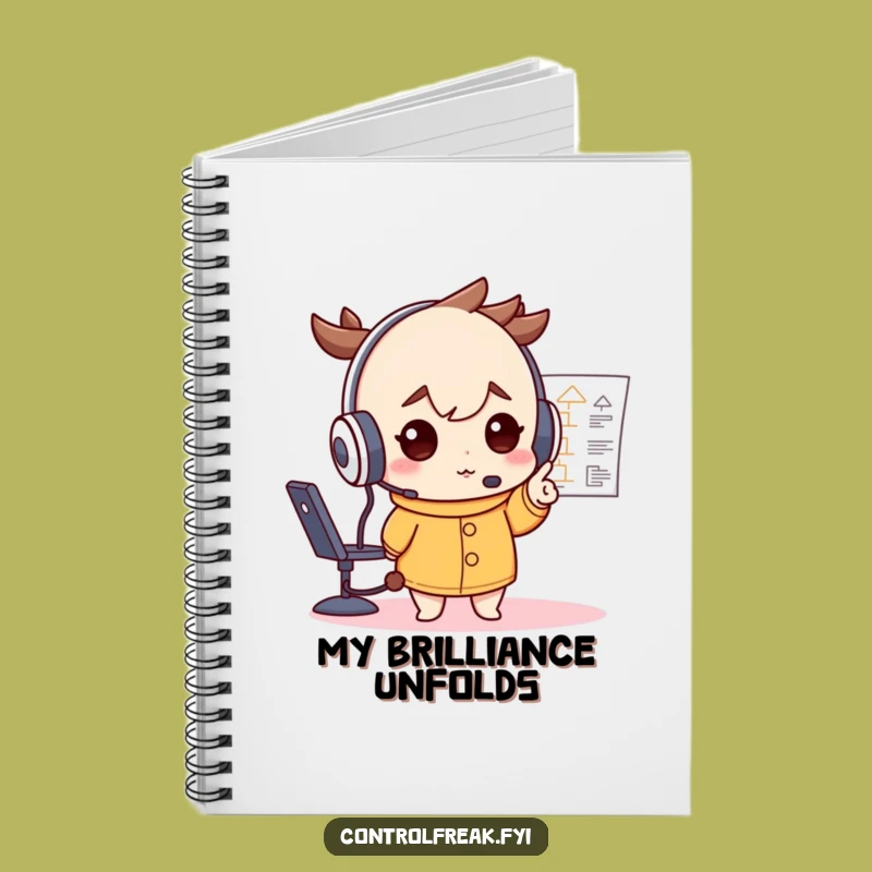 Funny Headset Flowchart Notebook: Plan Your Ideas Journal, Creative Gift