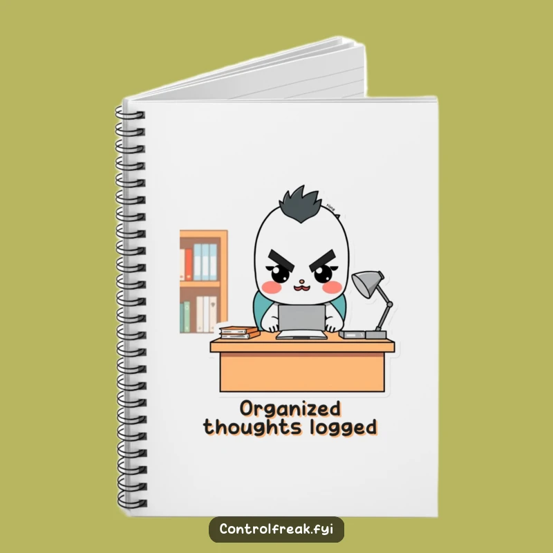 Funny Tidy Desk Character Notebook - Hilarious Organizer Journal, Perfect Gift