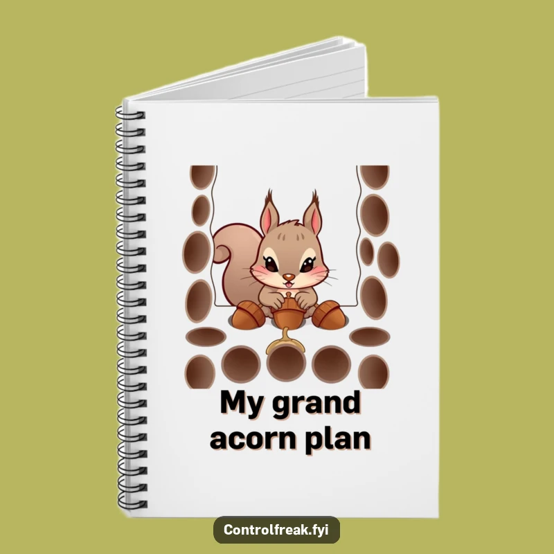 Funny Squirrel Acorn Planner Notebook - Jot Down Funny Ideas with Style