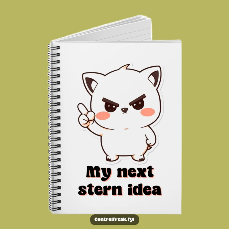 Funny Kawaii Nod Notebook: Jot Down Ideas with Stern, Friendly Approval