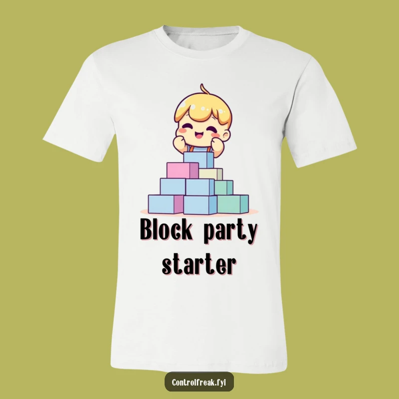 Funny Block Stacking Tee: Organized Fun Shirt, Playful Gift