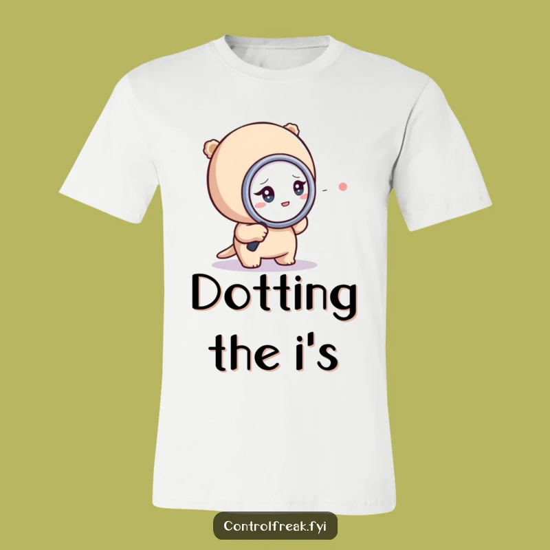 Funny T-Shirt: Tiny Detective Magnifying Dot, Perfect Focused Gift
