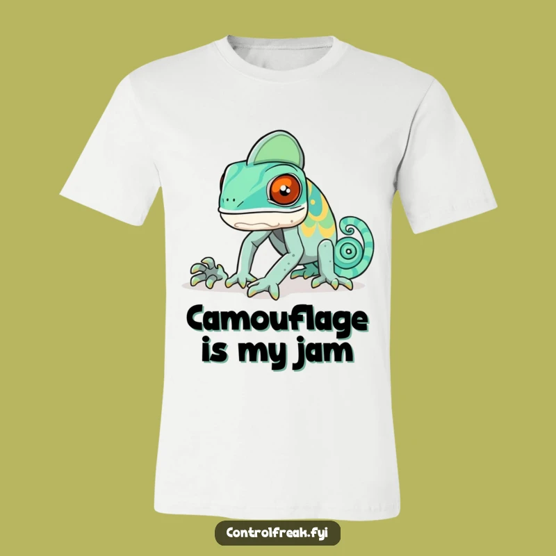 Funny Chameleon Pattern T-Shirt - Stand Out Gift for Unconventional Thinkers