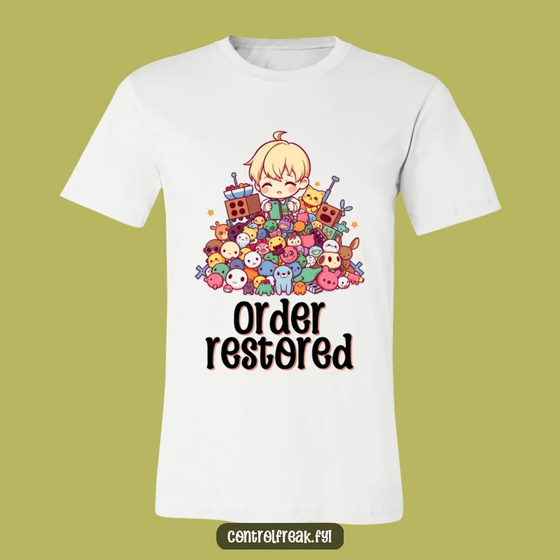 Funny 'Tidy Titan' T-Shirt: Hilarious Character Organizing Toys, Awesome Gift for Neat Freaks!