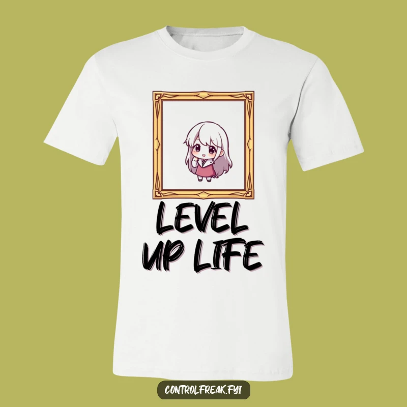 Funny Decorator T-Shirt: Character Adjusting Tilted Frame, Stylish Funny Gift
