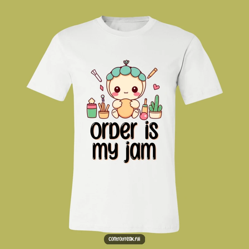 Funny Kawaii Straight Line T-Shirt: A Hilarious Outfit for Organized Souls