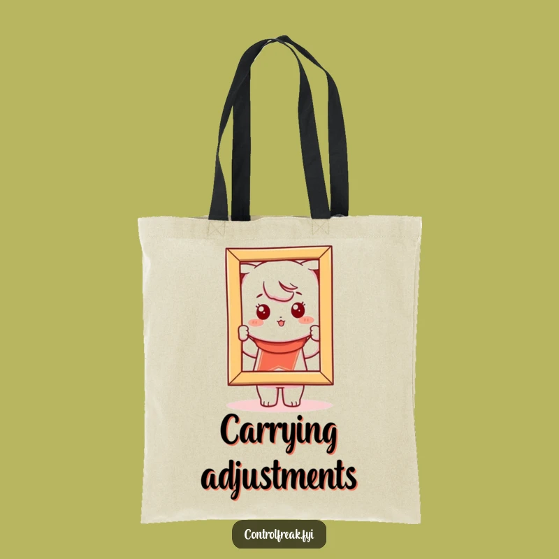 Funny Kawaii Picture Frame Tote Bag: Carry Your Alignment