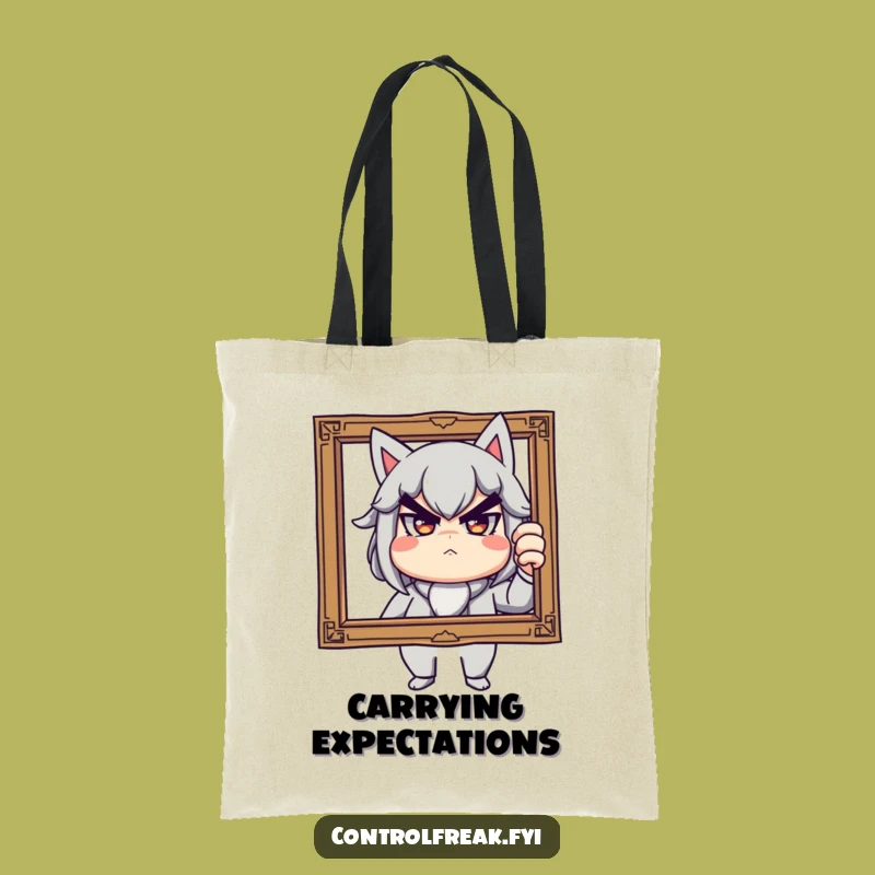 Funny Tote Bag: Stern Playful Framer, Home Decor Funny Gift Idea