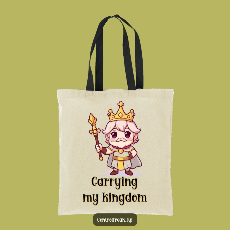 Funny Royal Tote Bag: Regal Character Design, Perfect Funny Shopping Gift