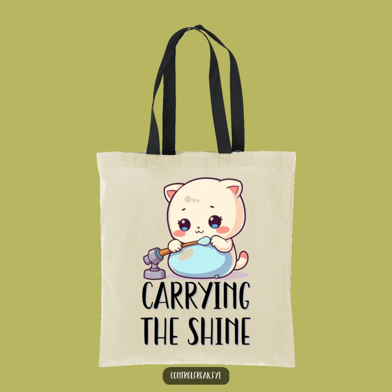 Funny Kawaii Polisher Tote Bag - Carry Your Shine!