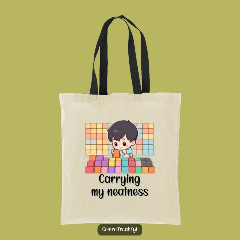 Funny Organizer Tote Bag: Carry Your Essentials with Blocks, Chic Funny Gift for the Tidy